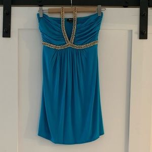 SKY BLUE DRESS WITH RHINESTONES 💎